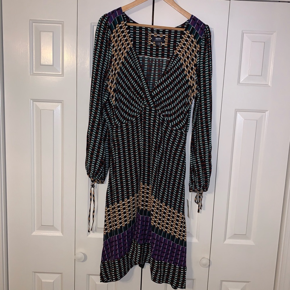 Beautiful Anthropologie Pattern, Long Sleeve Dress